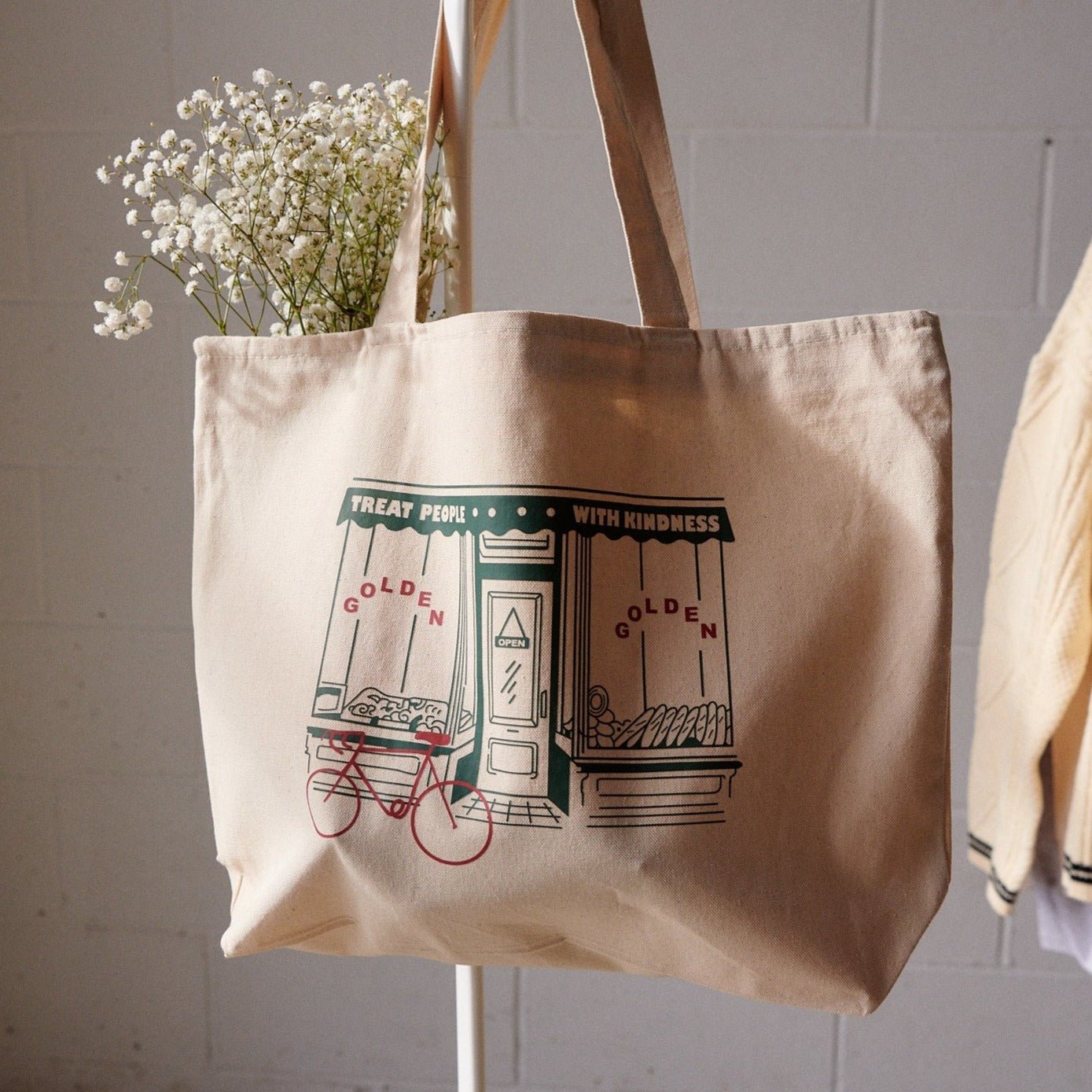 Golden Shop Tote - Emacity Threads