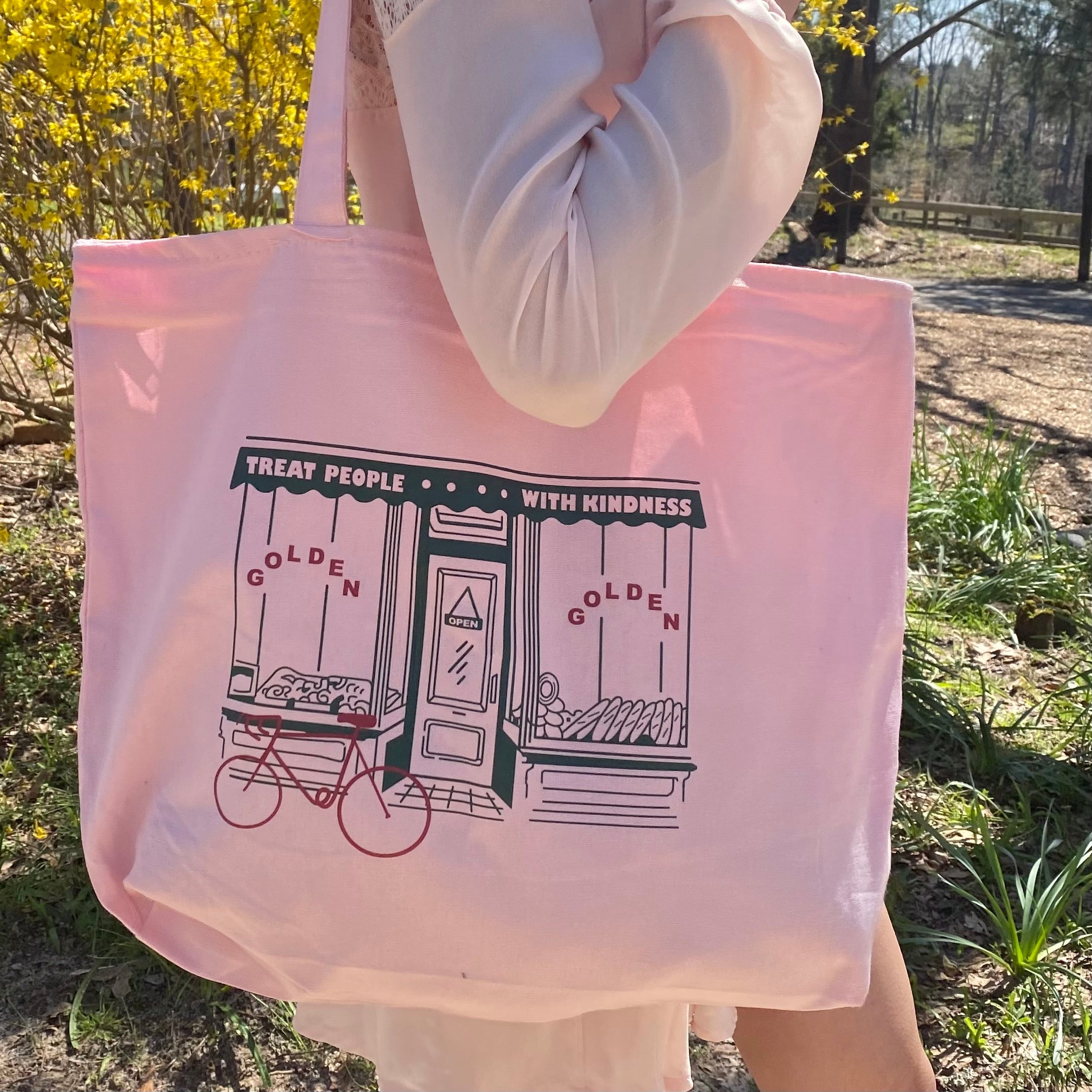 Golden Shop Tote - Emacity Threads