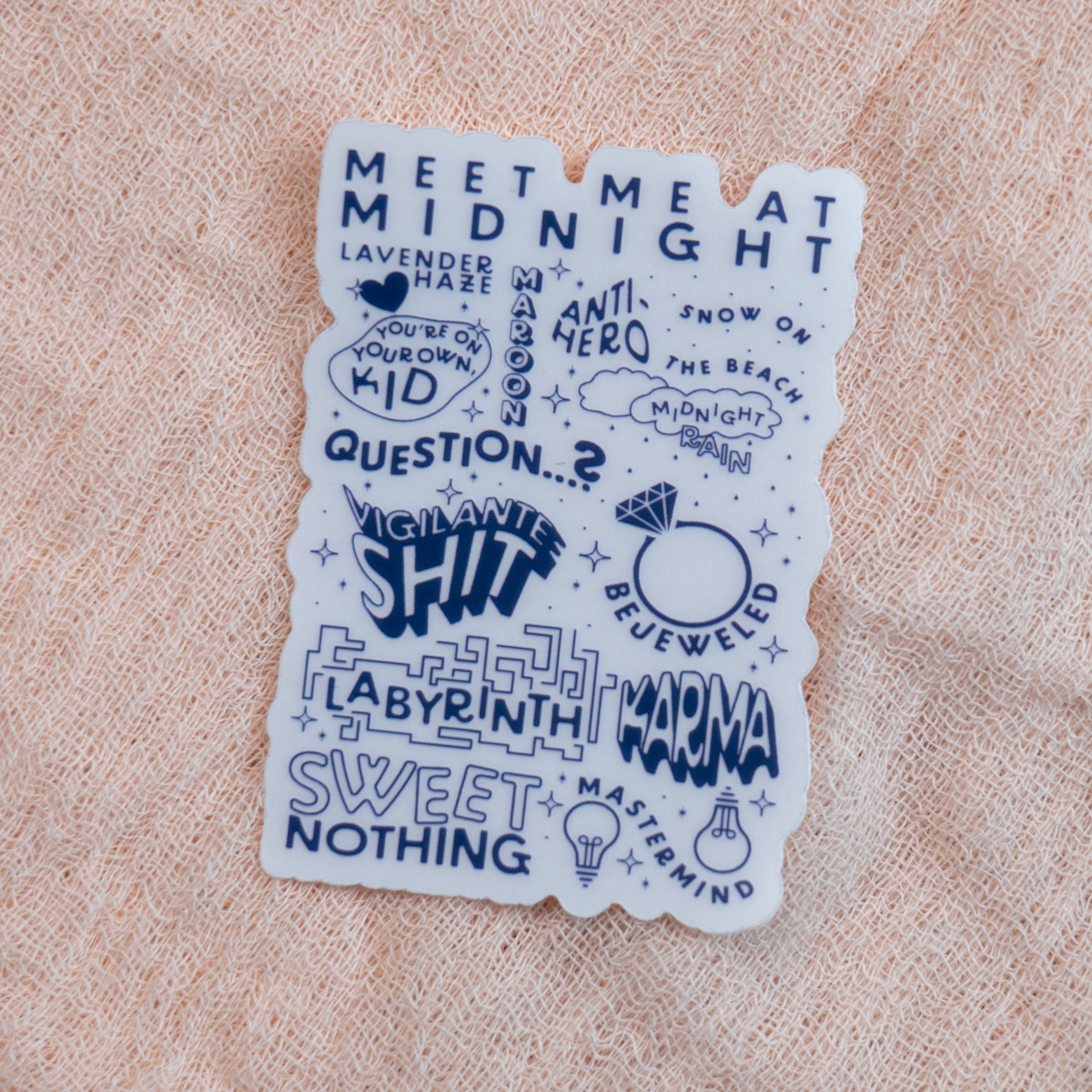 Midnights Tracklist Sticker - Emacity Threads